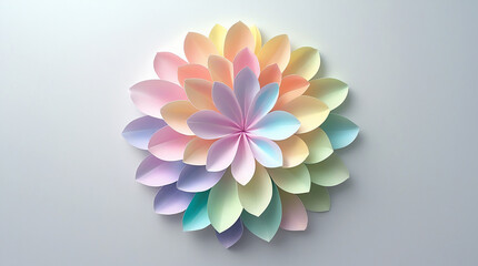 A Delicate layered rainbow flower