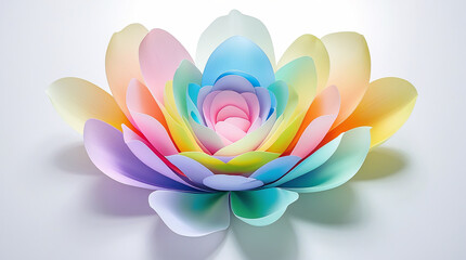 Delicate layered rainbow flower
