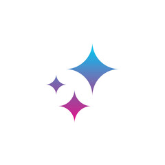 Ai gradient star logo design