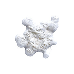 Soap foam with numerous bubbles forming an abstract shape