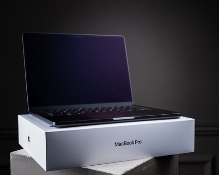 Kuala Lumpur, Malaysia - Aug 23, 2025 : Apple's popular product, Macbook Pro with M5 chip expected to be launched in Q4 2025 might be launched in Q1 2026 instead.