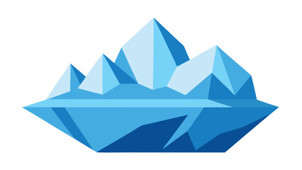 Geometric iceberg vector illustration scalable eps winter arctic cold landscape art