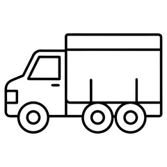 Fototapeta premium Supply Chain Truck Line Art Coloring Page