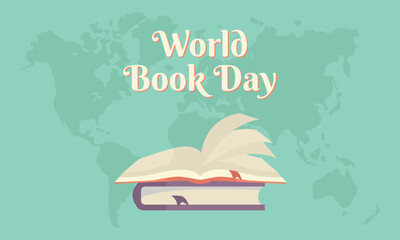 World Book Day with Books and Reading Concept