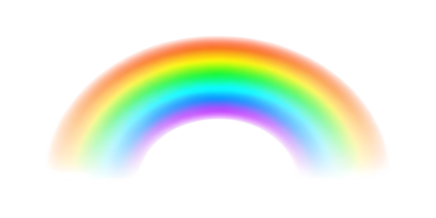 Vibrant Rainbow Arc with Soft Edges on Background color spectrum isolated on a transparent background