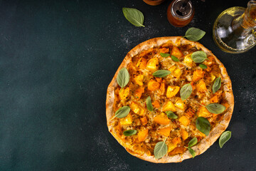 Homemade pumpkin pizza