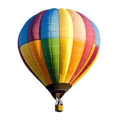 Colorful hot air balloon, isolated on white (3)