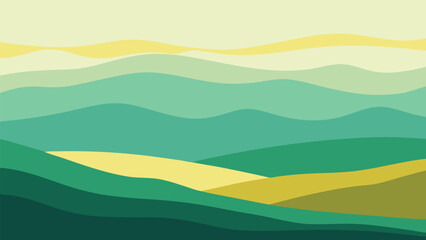Obraz premium Serene layered hills vector illustration peaceful landscape smooth gradient nature artwork scalable eps