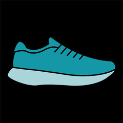 Running shoe icon, vector illustration, fitness, health, and sport