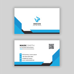 Modern creative business card and name card horizontal simple clean template vector design