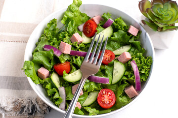 salad  top with spam