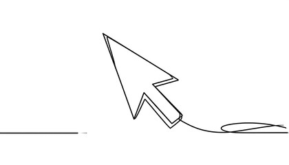 Continuous line drawing computer cursor
