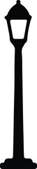 Vector Silhouette of an old fashioned street lamp or light Illustrator