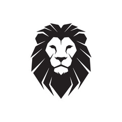 Abstract Lion Head Silhouette Logo