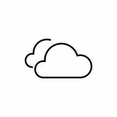 fluffy cloud weather storage icon vector sign
