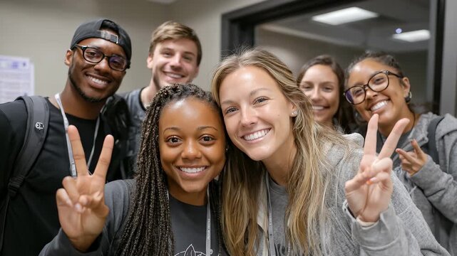 Diverse Team Full of Energy Smiling Brightly
