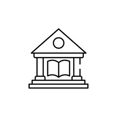 Library icon design with white background stock illustration