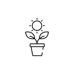 Photosynthesis icon design with white background stock illustration
