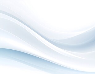 Abstract Blue and White 3D Wave Background with Soft Gradient Flowing Lines