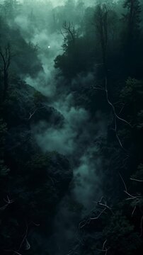 Enchanted Misty Forest.
Dive into a 6-second cinematic escape as the camera explores a foggy, mystical forest. Filmed in HD 1080p with a 9:16 aspect ratio, this vertical video features dense trees, ba