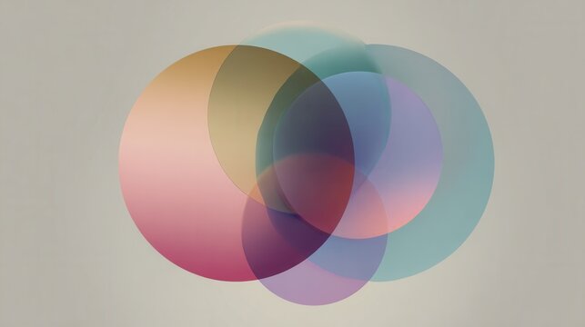 overlapping pastel circles abstract art