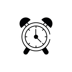 Alarm Clock icon design with white background stock illustration
