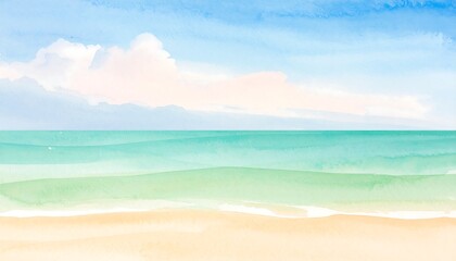 Abstract beach watercolor