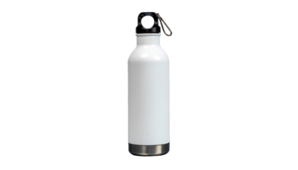 Insulated water bottle stainless steel thermos flask isolated on white background