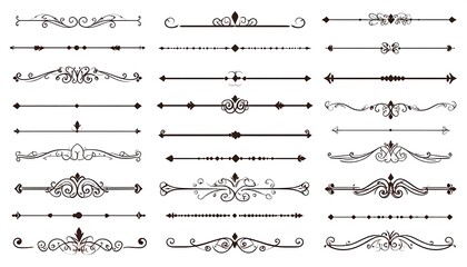 Ornate decorative lines and borders
