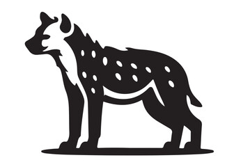 hyena logo silhouette vector, hyena silhouette vector illustration, animal vector silhouette of a hyena design,  angry hyena logo silhouette, animal wildlife logo silhouette vector on white background