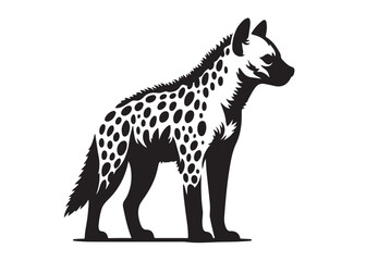 hyena logo silhouette vector, hyena silhouette vector illustration, animal vector silhouette of a hyena design,  angry hyena logo silhouette, animal wildlife logo silhouette vector on white background