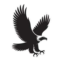 Obraz premium Flying Eagle Vector Silhouette