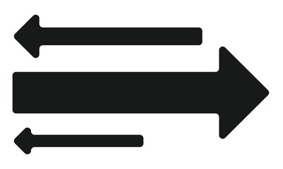 Long Black Arrow, Pointer for Indicating Direction.