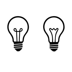clipart silhouettes light bulb design for templates.