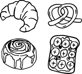 Hand drawn Dessert design for templates.