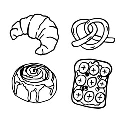 Hand drawn Dessert design for templates.