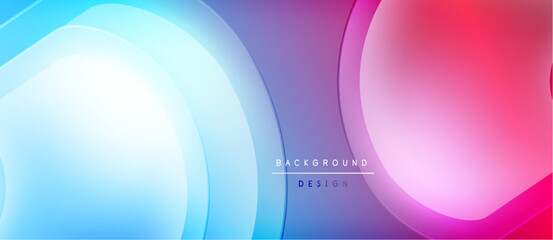 Abstract flowing shapes, vibrant colors blend. Modern design, smooth gradients create dynamic visual effect. Background features text elements.