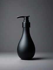 Obraz premium Elegant Matte Black Liquid Soap Dispenser Sleek and Modern Design