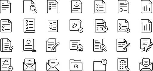 Document File and Administration Icons Set