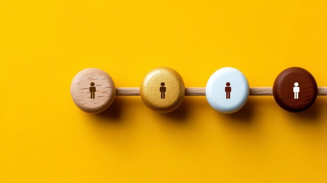 Paper circles with the icons and women Equality between and women. Gender equality and tolerance. Symbolic paper craft depicting icon of male female equal opportunity parity