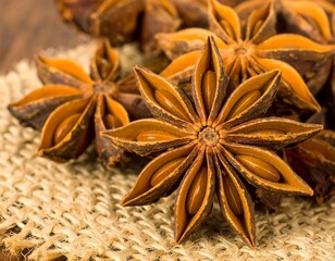 Close-up of star anise spice