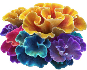 Vibrant coral reef element multicolored marine life exotic underwater scene detailed texture ocean ecosystem tropical sea lively and colorful nature beauty aquatic flora