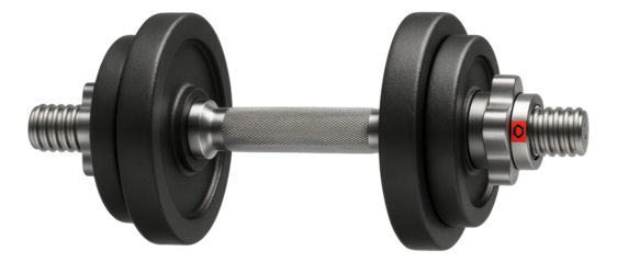 Spinlock dumbbell set with threaded collars and metal weight plates