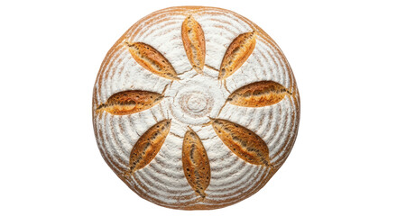 Isolated Loaf of Sourdough Bread