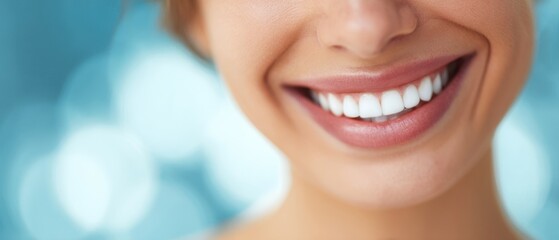 Fototapeta premium The radiant smile of a confident woman showcasing joy and beauty.