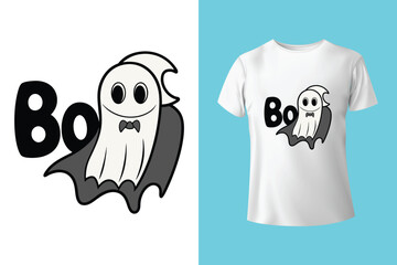 Spooky boo festive halloween typography for t shirt design