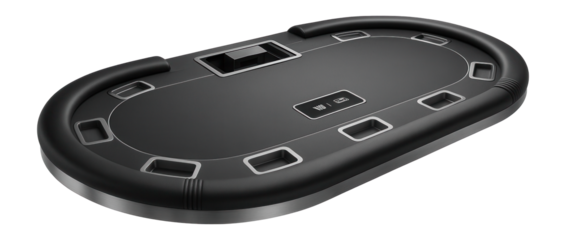 Poker table with built-in shuffler and automatic card dealing system for high-stakes games