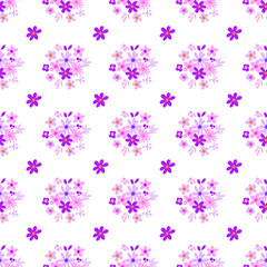 Seamless pattern minimalist repeating background with flowers. Fabric wallpaper print texture. Perfectly for backdrop, wrapped paper, linen.