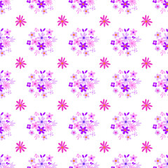 Seamless pattern minimalist repeating background with flowers. Fabric wallpaper print texture. Perfectly for backdrop, wrapped paper, linen.