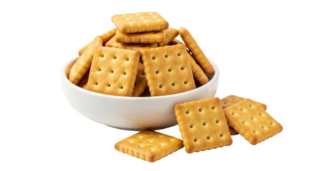 Isolated Bowl of Crackers